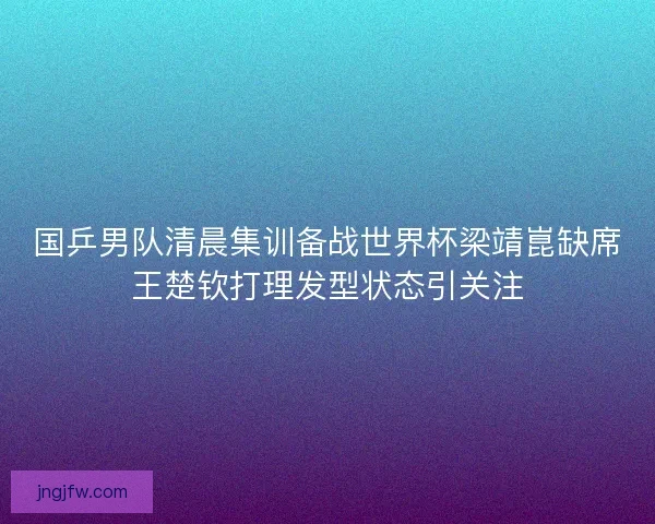 国乒男队清晨集训备战世界杯梁靖崑缺席王楚钦打理发型状态引关注